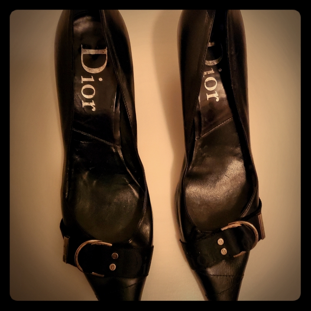 Escarpin leather 4cm heel.